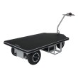 Vista trasera en 3/4 del carro de plataforma motorizado 800 kg