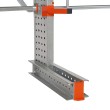 Zoom sobre los pies de la estantería cantilever