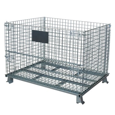 Contenedor de malla metálica con patas 1200 x 1000 x 890 mm