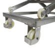 Zoom ruedas - Mesa elevadora móvil INOX con manivela 300 kg - plataforma 950x600 mm