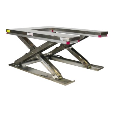 Mesa elevadora eléctrica inox 304 en forma de U 1000 kg 380 V - Plataforma 1450x1140 mm