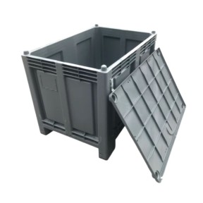 Cuba palet de plástico con tapa 680 L 1200 x 1000 mm