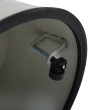 Vista trasera - Taburete escalera metálico con ruedas retráctiles – 2 peldaños