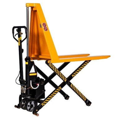 Transpaleta elevadora eléctrica horquillas anchas 680 mm monocilíndrica 1000 kg