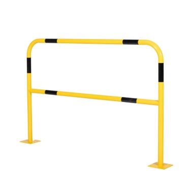 Barrera de seguridad industrial 1000 x 1500 x 40 mm amarilla y negra