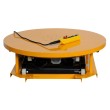Vista general de la Mesa elevadora giratoria eléctrica 2000 kg con el mando