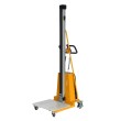 Vista trasera en 3/4 del Apilador posicionador trabajo semi eléctrico 1700 mm 100 kg - plataforma baja