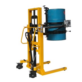 Vista general del apilador volteador de bidones 1500 mm 350 kg - perfil bajo