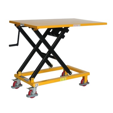 Mesa elevadora con manivela 300 kg plataforma 1150x750 mm