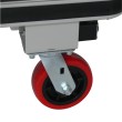 Zoom sobre las ruedas giratorias del carro de plataforma motorizado 1280x630 mm 400 kg