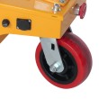 Zoom sobre la rueda giratoria del remolcador eléctrico 1500 kg